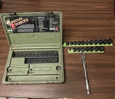 Matco Special Forces Pass Through Ratchet Set RL100 With Vim Magrails