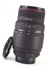 Sigma DG 70-300mm F4-5.6 APO Macro AF Telephoto Zoom Lens Nikon F&R Lens Cap