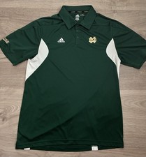 Adidas Notre Dame Fighting Irish Climalite Men  s Polo Shirt Green Size Large