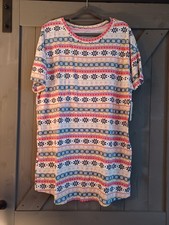 Secret Treasures Womens Sleep Shirt Nightgown S/CH/M Snowflake Fair Isle