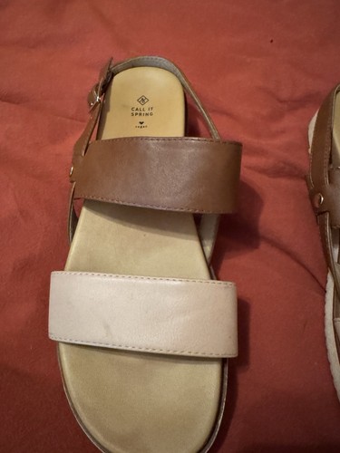 Call It Spring Women’s Vegan Leather Sandals Size 7 - Picture 2 of 7