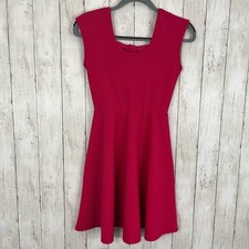 Francesca's Miami Bow Back Fit Flare Pink Skater Coquette Barbiecore Dress Small