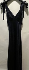 REFORMATION WOMENS PERNILLE SILK NAVY DRESS S...