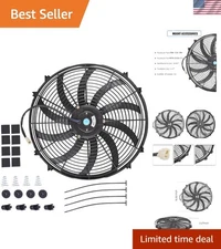 High Performance 16 Inch Slim Electric Radiator Cooling Fan - Easy Install Kit