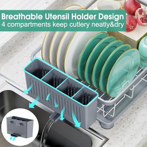 Dish Drying Rack - Space-Saving Dish Rack,Dish Racks for Kitchen Counter with - Picture 3 of 7