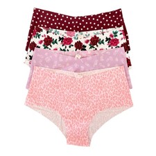 Victoria's Secret Cheeky Panties Womens Large L No Show LOT OF 4 VS Smooth Panty