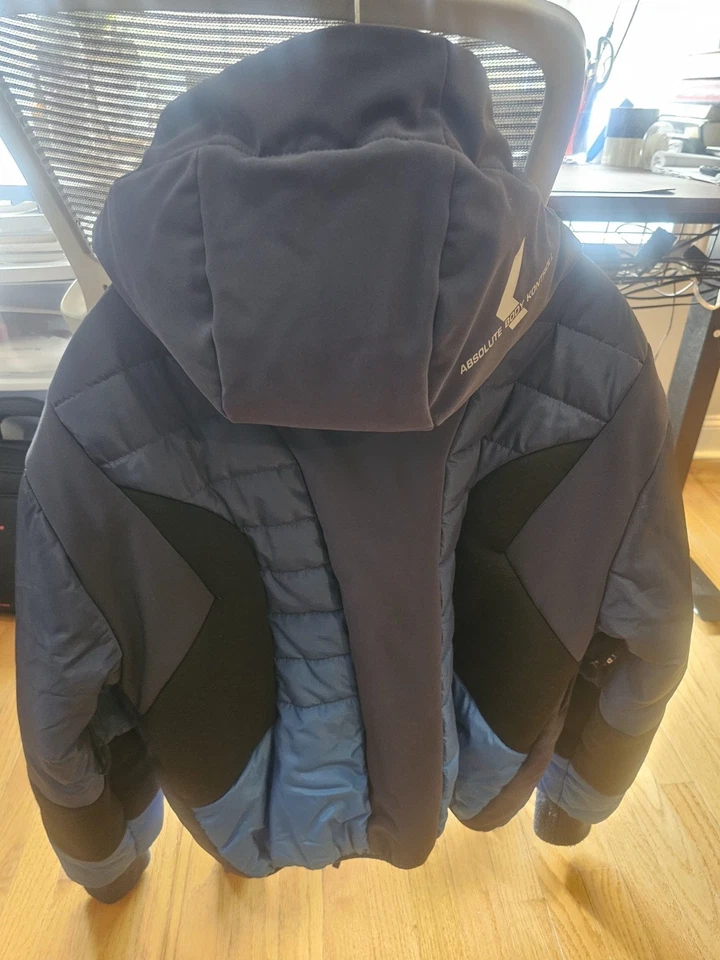 Kappa Kontroll Puffer Jacket Mens Large Blue Full Zip Surf Style Hooded - Image 3 of 4