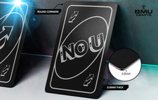 Carta Portafoglio Metallo Reverse NO U UNO - Regalo Alluminio Inciso Laser, Divertente Gag Car