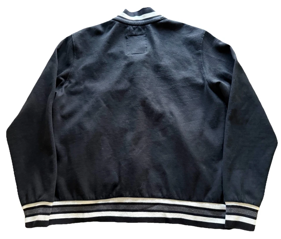 Chaqueta American Rag Varsity Letterman para Hombres XL NY LA Parches Abrigo de Algodón Negro Foto 3 de 4