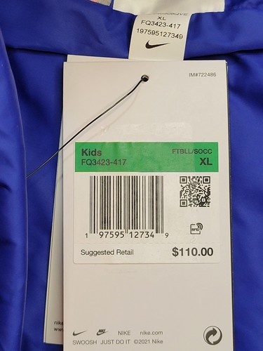 Nike Youth FC Barcelona 3rd 2024/25 Puffer Jacket FQ3423-417 Kid’s Size XL $110 - Picture 15 of 17