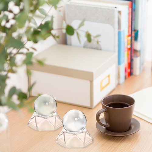 2 Pcs Crystal Ball Base Stand for Egg Sphere Transparent Display Stands Spheres - Picture 5 of 11