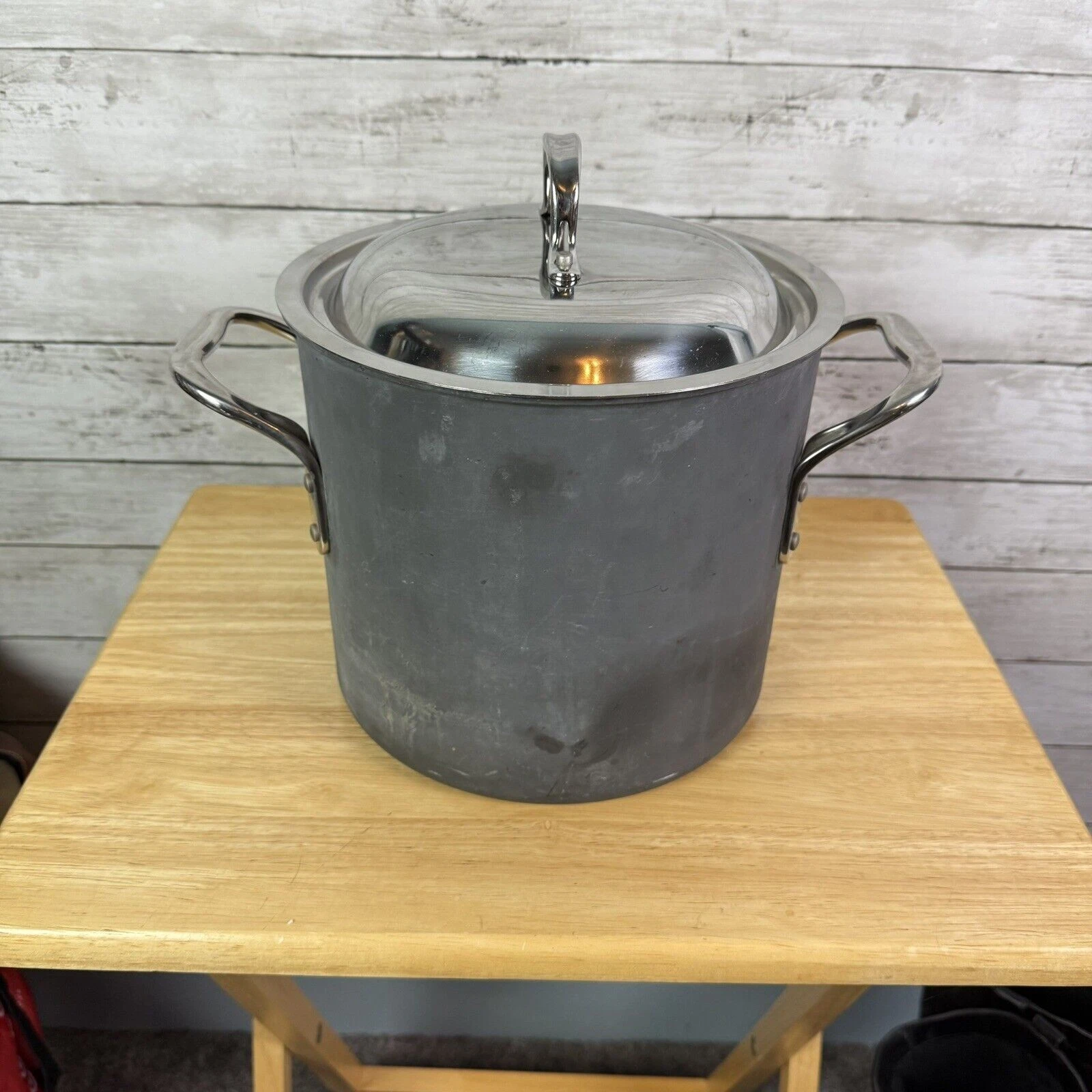 Early CALPHALON Contemporary Anodized Aluminum 8 Qt.808 Nonstick Stockpot & Lid
