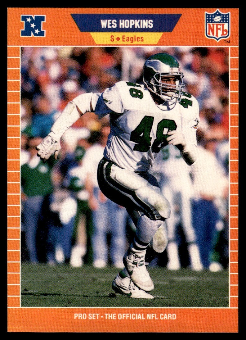 Wes Hopkins 1989 Pro Set #317 Philadelphia Eagles 32572 Football Card