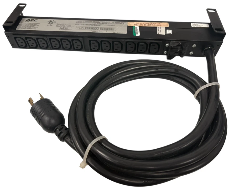 APC AP9571 Basic Rack PDU Power Distribution Unit 24A 208V 12-Outlet - Image 4 of 4
