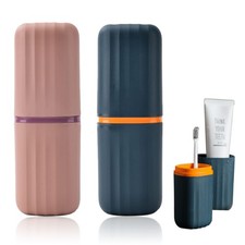 2Pcs Travel Toothbrush Cup Case, Portable Toothbrush Holder Case for Travelin...
