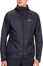 Ronhill Tech All Terrain Mens Running Jacket Black Hooded Run Lightweight