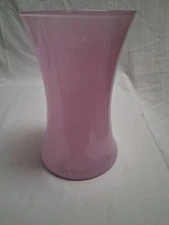 Violet Purple Glass Vase, 8” Flared, Heavy Base, Bowtie