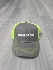 KOMATSU 100th ANNIVERSARY HI-VIS TRUCKER HAT CAP ADJUSTABLE STRAP OSFA - NEW 