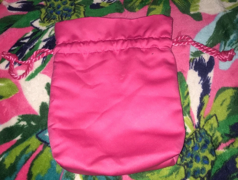 Victoria's Secret Y2K Sexy Little Things Pink Satin Bling Lingerie Bag H2F - Image 4 of 4