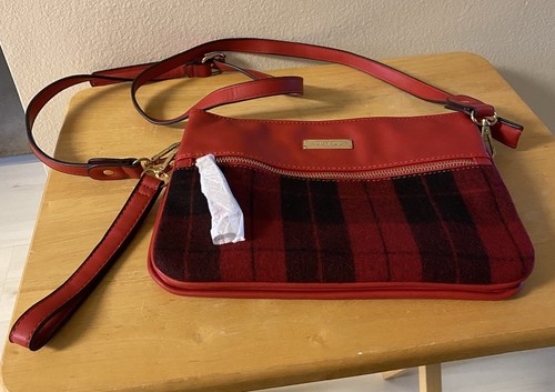 Coco & Carmen Red Plaid Crossbody Purse with Adjustable Strap “New” - Picture 6 of 13