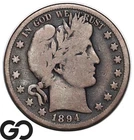 1894-O Barber Half Dollar, Tougher New Orleans Mint Issue