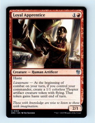 #104 2025 Aetherdrift Commander Loyal Apprentice Uncommon