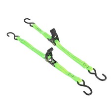 Boat Trailer Transom Tie Down Straps 1"x3.3' 1763lbs w S-Hook Green
