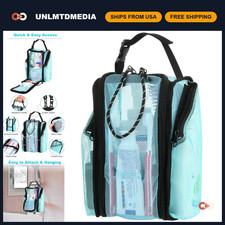 Mesh Shower Caddy Toiletry Organizer - Quick Dry Hanging Tote Bag for Travel, Gy