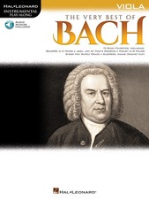 The Very Best of Bach for Viola Solo Sheet Music Play-Along Book Online Audio