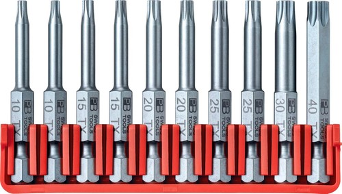PB SWISS TOOLS 10pc E6 Bits Torx Bit Set E6.705C In UK TX 10 15 20 25 30 40 - Picture 1 of 3