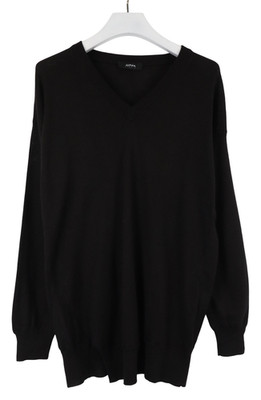 ALPHA STUDIO Jumper Women's IT 44 Long Pullover V-neck Wool Asymmetric Bottom
