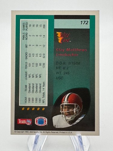 1991-92 Wild Card Football Card + Inserts - You Pick - Picture 52 of 82