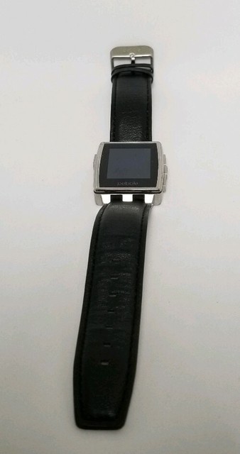 Pebble Steel Brushed 401S Stainless Smartwatch W/ Leather Band for sale online | eBay
