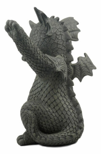 Ebros Whimsical Hip Hop Dabbing Garden Dragon Statue 9.25" Tall Look at My Dab - Picture 3 of 9