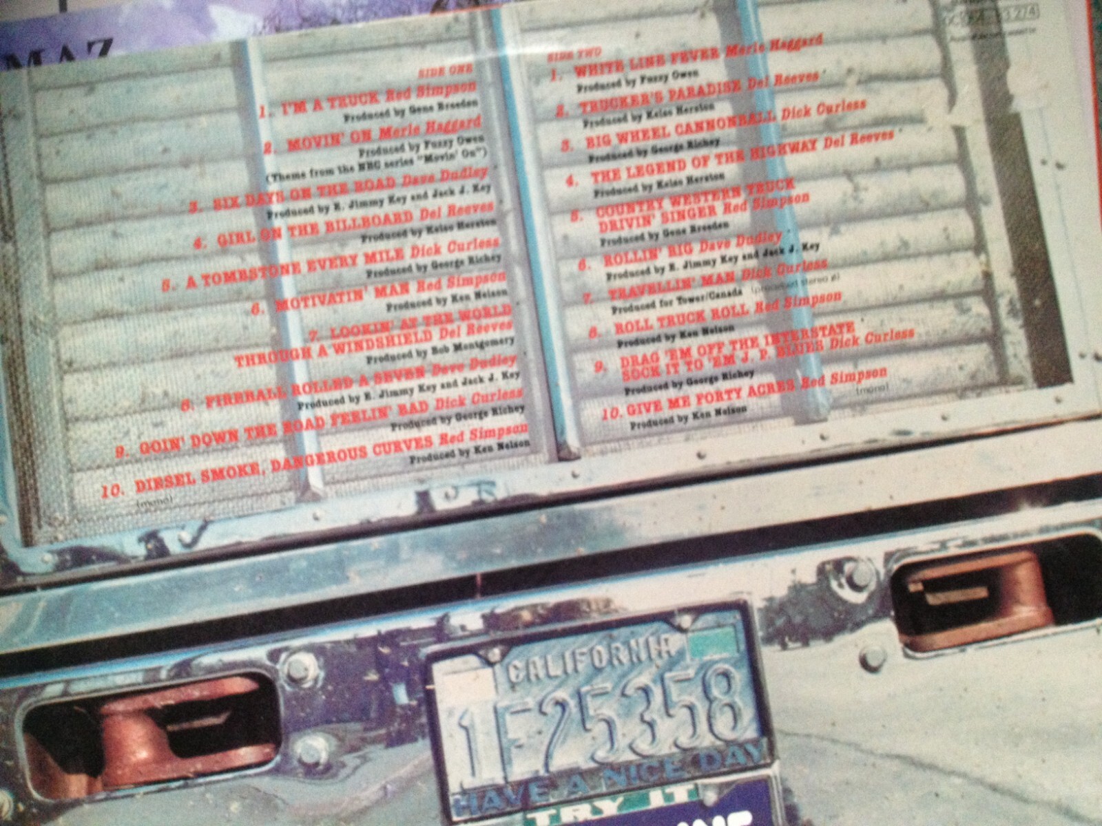 TRUCK DRIVERS (6 days on road/ I'm a TRUCK /white line fever) &ndash; Vinyl LP -STEREO