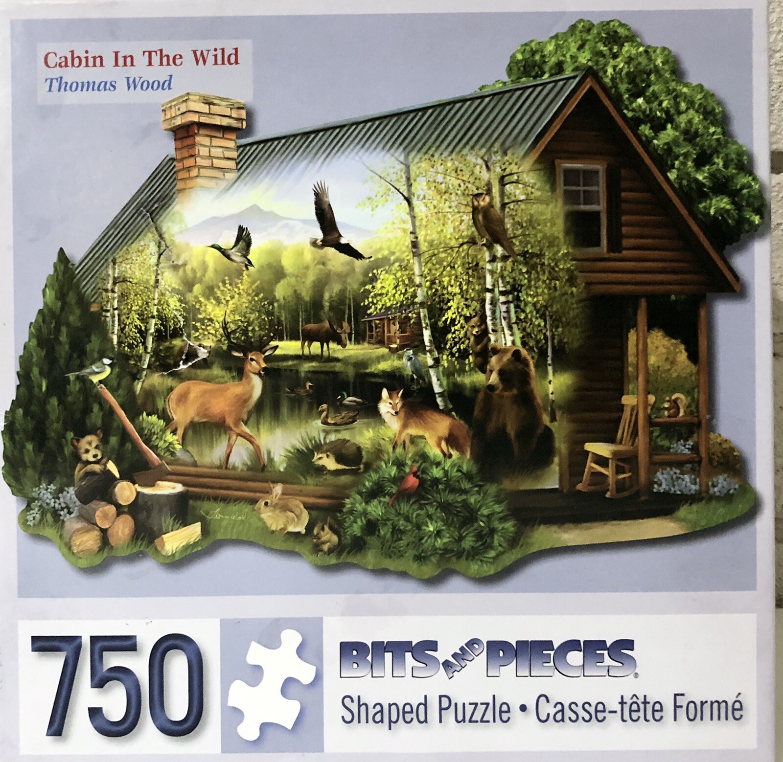 Cabin In The Wild Thomas Wood Bits and Pieces 750 Shaped Puzzle Complete 27”x20” eBay