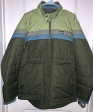 Vintage Patagonia Puffy jacket mens size M medium green blue color way