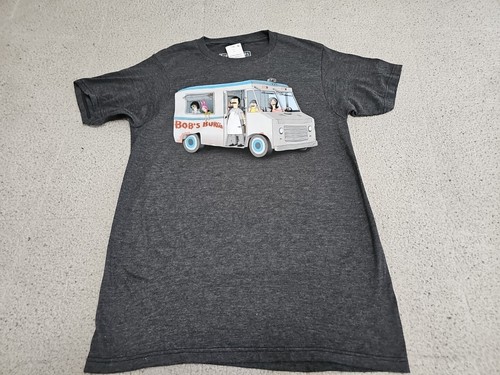 Bob's Burgers Charcoal Heather Food Truck Short Sleeve TShirt SZ Small NEW - Picture 2 of 10