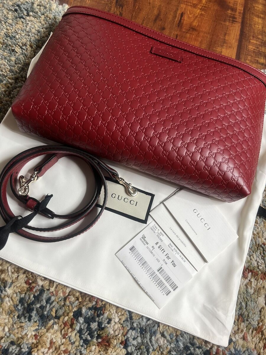 NWT Gucci Shoulder Bag Crossbody Embossed Leather Micro GG NWT Gucci Shoulder Bag Crossbody Embossed Leather Micro GG
