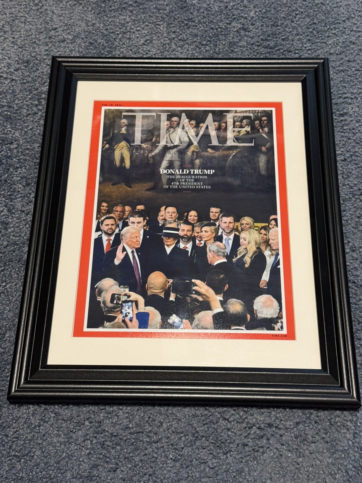 President Donald Trump 2025 TIME MAGAZINE INAUGURATION 8.5x11 PHOTO FRAMED