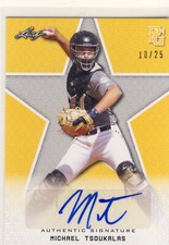 MICHAEL TSOUKALAS 2020 Leaf Perfect Game PG Yellow AUTO /25 SEATTLE
