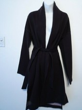 Grey State Women's Burgundy Jersey Sash 3/4 Coat Sz S Nwot 195