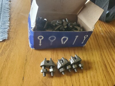 Chicago Hardware 23015 5 Malleable Wire Rope Clips 3/16'' - Lot of 25