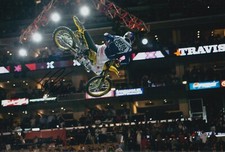 TRAVIS PASTRANA HAND SIGNED 12X8 PHOTO NITRO CIRCUS AUTOGRAPH RED BULL X GAMES 3