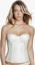Dominique Women s Low Back Strapless Juliette Satin Longline Bustier