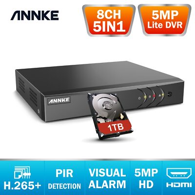 ANNKE 8CH 5MP Lite 5in1 AHD DVR Unterstützung CVBS TVI AHD Analog IP Kameras HD P2P