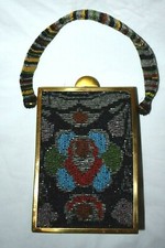Antique Vintage M.E. PRODUCT Beaded Purse Handbag