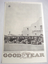 1919 Ad Goodyear Tires at the Alamo with 4 busses & United States Tires