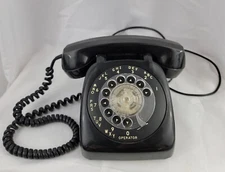 Vintage Black Automatic Electric Rotary Dial Phone Northlake Illinois USA - NICE