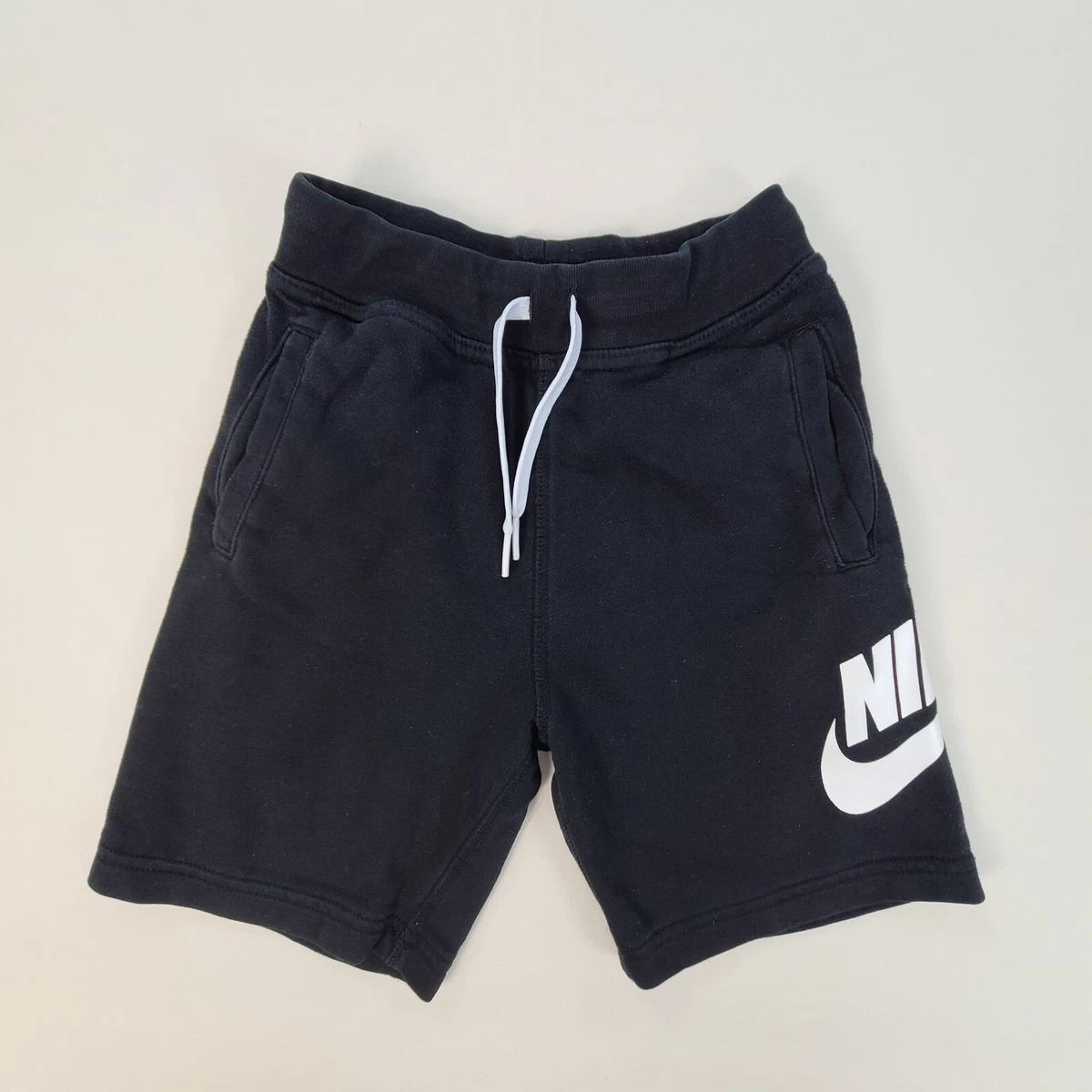 Nike Boys Shorts Boys Size 6 Black Sweat Shorts Spell Out Swoosh Ages 5-6